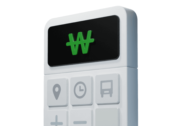 센디 비용 계산기 일러스트 - 계산기와 화물 트럭 아이콘