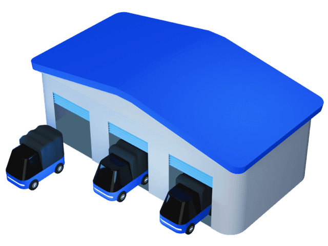 물류센터 입고 서비스 일러스트