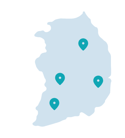 한국 지도 (강조)