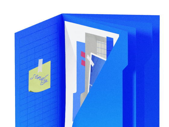 센디 운송 플랜 일러스트